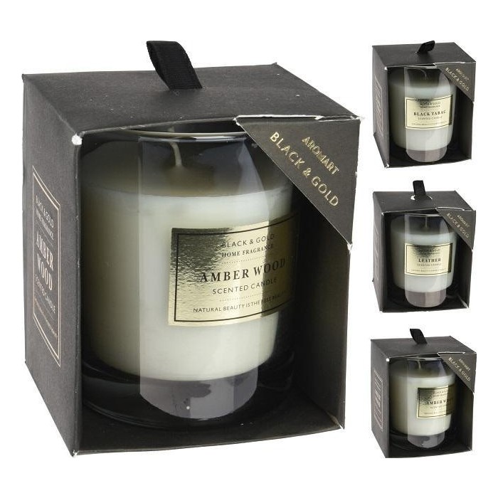 VASO VETRO CON CANDELA VERDE 10CM 3